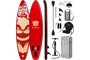 FEATH-R-LITE Inflatable Stand Up Paddle Boards Multifunctional Paddle Board with Hand Pump, Sup Backpack, Lead, Adjustable Paddle, for Adults, All Skill Levels