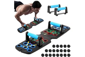 NASTOPEE Planche de pompes pliable avec poignées de pompes - Multifonction - Pour entraînement musculaire - Formes efficaces - Accessoire de fitness - pompe à planche Pour homme et femme
