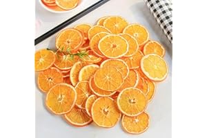 YODEN 50 Stück Getrocknete Orangenscheiben, Orangenscheiben Getrocknet Deko,Weihnachts-Adventskranz-Dekoration,Zubehör für Weihnachtskranz, Blumendekoration, DIYBasteln