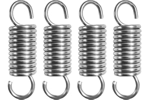 NICAVKIT 4 Stück Edelstahl Zugfedern mit Haken, Spannfeder Zugfeder 50mm freie Länge,Außendurchmesser 15mm,Drahtdurchmesser 2,2mm,Maximale Zugkraft 12KG - 2,2x15x50mm