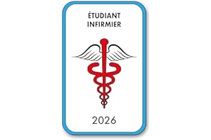 SIGNAL SAFETY Autocollant Sticker - Vignette Caducée 2026 pour Pare Brise en Vitrophanie - V4 Étudiant Infirmier