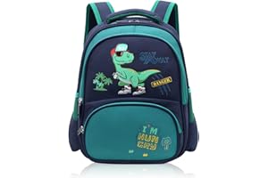 AUIRSHIKY Mochila Niño, Mochila Dinosaurio Niño Resistente al Agua Mochila Escolar para Niños de 3-6 Años Mochila Infantil de Nombre para Escuela Viaje Mochila linda para niños