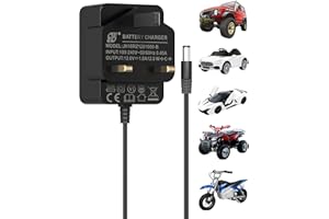 BINAMAO 12V Battery Charger for Kids Electric Car, 12V 1A Charger for Ride on Car for Ride on Toys Car Universal Power Adapter for Childs Electric Car Suit for Motorbike SUV Sports Car ATV Scooter,2.1 x 5.5mm