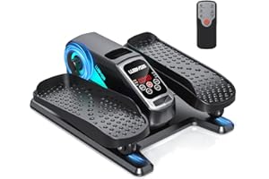 LUBBYGIM Under Desk Elliptical Machine Quiet Motorized Leg Exerciser with Smart Remote, 12-Speed Manual Programs Auto/3 Auto Programs LCD Display & Bidirectional Motion for Home/Office