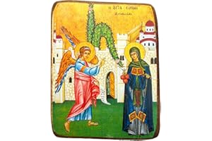 ICONSGR Icona in legno greco cristiano ortodossa di santa Irene/A0