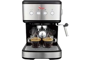 Sirge LUSSY Macchina per Caffè Espresso, Cappuccino e BEVANDE CALDE utilizza caffè in polvere e/o Cialde Potenza 1100 Watt. POMPA ITALIANA da 15bar con 3 filtri in dotazione