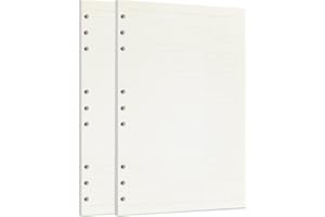 Zelten Loose Leaf Punched Paper Refills Paper for 6 Hole Binder Personal Organizer Diary Notebook Refillable Planner (Lined,B5/9 Hole)