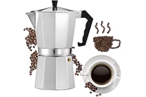 FainFun Moka Pot, Cafetiere Italienne 14 Tasses, Cafetières Italiennes Espresso, Cafetiere Moka Italienne, pour Plaques Gaz et Vitrocéramiques, 700ml, Aluminium, Argent