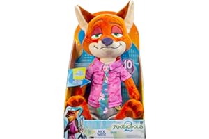 Disney Zootropolis 2 14” Feature Plush Nick Wilde - 10+ Sounds and Phrases - Plush Toys for Kids and Preschoolers - Suitable for Ages 3+