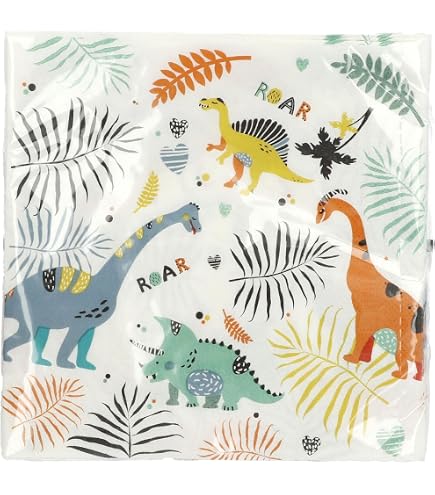 8 Assiettes en carton Anniversaire Dinosaures 23 cm, achat de