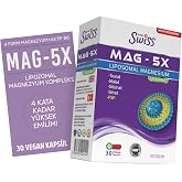 BorkSwiss MAG-5X Lipozomal Magnezyum Kompleks &ndash; 4 Form Bir Arada (Taurat, Malat, Glisinat, Sitrat) + Aktif B6 (P5P) &ndash; Kas, Si