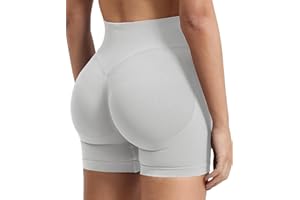 ZAAYO Pantaloncini sportivi da donna, per allenamento e allenamento, da 4,5", senza cuciture, per motociclisti