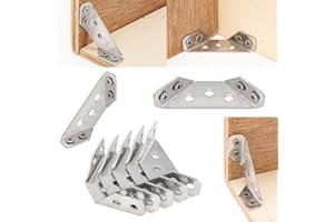 SRIZIAN Universeller Möbel-Eckverbinder, Edelstahl-Möbeleckverbinder, Dreiseitige Eckhalterung, Winkeleckhalterungen für Holzmöbel-Eckverbinder (5 Stück)