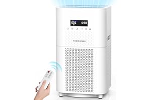 Air Purifiers for Home Large Room, FRESHDEW Air Purifiers Up to 170m³, H13 True HEPA Air Purifiers Filter for Bedroom,Air Cleaner for Allergies, Pet Odor, Smoke, Dust for Bedroom 24dB Sleep Mode