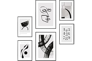 Heimlich Set di Stampe da Parete - Senza Cornici - Decorazioni da Muro per Soggiorno, Camera da Letto e Cucina - Poster Abbinati - | 2 x A3 & 4 x A4-30x42 & 21x30 | » Abstract Art Geometric «