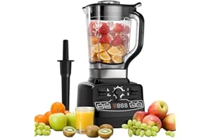 Enfmay 7-in-1 Batidora de Vaso 2000W, 2L sin BPA, Limpieza Automática, 33000 r/min, 4 Programas Predeterminados, 8 Velocidade