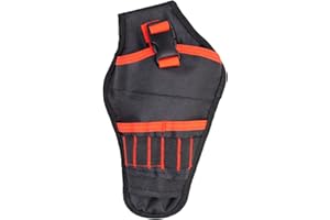 DURDIIY Cintura porta attrezzi Fodero porta utensili da cintura, Nero, borsa carpentiere Grembiule porta attrezzi Doppio fodero porta utensili in cuoio cintura porta attrezzi da lavoro, multicolore (Rosso)