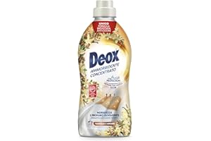 Deox - Ammorbidente Lavatrice Concentrato, 33 Lavaggi, Vaniglia e Argan, Capi Morbidi e Profumati, con Tecnologia Fresh Protection, 660ml x 1 Confezione
