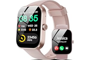 RAINPAL Smartwatch damski i męski, z funkcją telefonu, ekran dotykowy HD o przekątnej 1,91 cala, połączenie Bluetooth, tryb 112 + tryb sportowy, wodoszczelny IP68, zegarek sportowy z monitorem