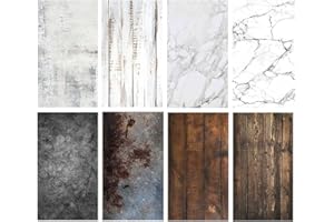 RENIAN Backdrop for Food Photography Set 4pcs 34x21inches/54x84cm Flat Lay Background Double Sided for Photo Studio Product Jewelry Tabletop Blogger Pictures Props, 8 Patterns