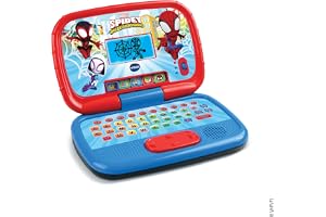 VTech Disney Junior Spidey, min pedagogiska Ordi, barndator med bakgrundsbelyst skärm, 15 aktiviteter och pedagogiska spel, present till barn från 3 år till 7 år - innehåll på svenska