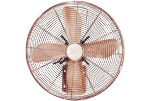 HLILY Ventilatore da Parete da 16 "con Telecomando,Ventilatore da Parete Industriale Oscillante/rotanti 40 Cm retrò,3 velocità|Timer 7h|Elettrico 110W Silenzioso E Potente|casa/L'Ufficio