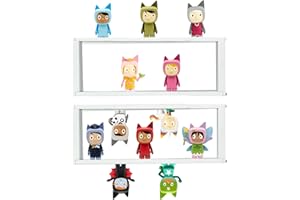 Little Moonshine Magnetic Tonies Shelf Set of 2 - Wall-Mounted Wooden Shelves for Tonie Figures - Smooth Surface, Sturdy, and Durable - Organize with Ease in Elegant Design - 33x12x13 cm, White