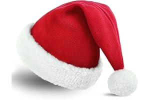 SKYDUE Gorro de Navidad para adultos - Material elástico y suave para mayor comodidad | Perfecto para Navidad, fiestas de Navidad y Nochebuena | Gorro de Papá Noel para ocasiones festivas
