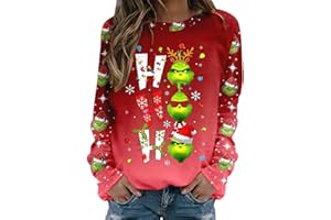 GÉNÉRIQUE Ugly Pull Noel Rigolo Femme Hiver,Pull Noël Femme,Drole Pull de Noel Femmes,Pull Noel Moche,Pull Noel Famille Assortis,Pull Noel Famille,Noël Sweat Polaire Femme Hiver Chaud Sweatshirt Sweat