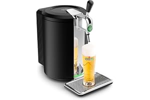 Krups Beertender Machine bière pression, Fûts de 5 L, Marques du groupe Heineken, Témoin lumineux, Température et mousse parfaites, Bière fraîche, Installation facile, Compact noire VB450E10