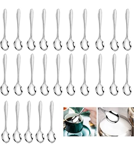 Petite Cuillere à Dessert 12 Mini Cuillères En Inox 7,5cm - Pour Épices, Sel, Sucre, Miel (Argent) Accessoire Condiment Mignon Petite Cuillere à Dessert 12 Mini Cuillères En Inox 7,5cm - Pour Épices, Sel, Sucre, Miel (Argent) Accessoire Condiment Mignon