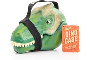 Suck UK Pudełko na lunch dla dzieci, głowa dinozaura, XXL pudełka na kanapki i pudełka na jedzenie, pojemnik na lunch lub pudełko śniadaniowe, pudełko śniadaniowe, pudełko na lunch do przedszkola,