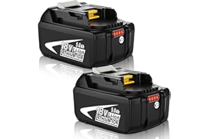 Dosctt 2X BL1850B 18V 5.0Ah Batterie de Remplacement pour Makita 18V Batterie BL1850 BL1860B BL1860 BL1840B BL1840 BL1830 BL1835 BL1845 194204-5 LXT-400 avec indicateur LED