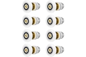 QWORK® 8 Pz Rodamientos Mampara Ducha, 25mm Ruedas para Puertas Correderas de 4~6mm de Epesor