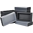 MAKINGTEC 12 Packs 16x9.2x3.2cm Clear Frosted PVC Drawer Boxes, Rectangle Black Kraft Gift Box, for Party Favor Treats Bakery and Jewelry, Packaging Black Gift Packaging Boxes