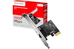 Mercusys TP-Link MA210E Scheda di Rete Gigabit PCIe, Connessione Ethernet RJ45 10/100/1000 Mbps, Wake-on-LAN, Ethernet a Basso Consumo Energetico, Compatibile con Windows 11/10/8.1/8/7, XP e Vista.