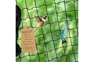 KEEPAA Filet Anti Oiseaux Voliere - Filet Poules de Protection Mailles de 25mm x 25 mm - Polyvalente Filet Anti Pigeon pour Plante (15m x 15m)