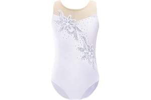 Freebily Maillot Brillante de Danza para Niña sin Manga Leotardo de Ballet Body Elástico Clásico Mono de Gimnasia Deportivo Yoga