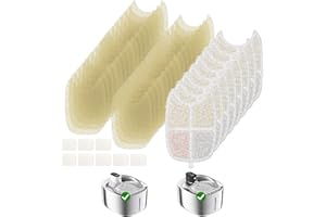 APD APETDOLA Zestaw 8 filtrów do APETDOLA Bezprzewodowa fontanna ze stali nierdzewnej 4 l, z wielokrotną filtracją, filtry do fontanny dla kota z baterią i czujnikiem ruchu