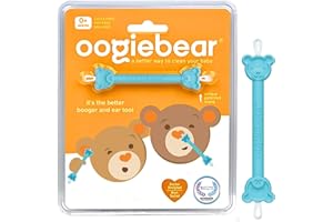 oogiebear - Nose and Ear Gadget. Safe, Easy Nasal Booger and Ear Cleaner for Newborns and Infants. Dual Earwax and Snot Remover (Blue Booger Picker)