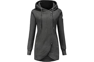 ELFIN Felpa Donna con Cappuccio Invernale Felpe Casual Pullover Sweatshirt Autunno Outwear Hoddy Hoodie