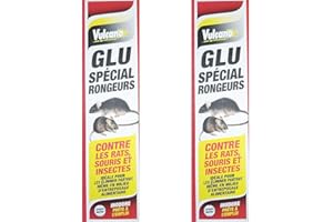 NUISIPRO - Colle Piège Anti-Rongeurs & Insectes – Lot de 2 – Capture Rats, Souris, Cafards, Fourmis, Lézards – Colle Non Toxique et Résistante à l’Humidité