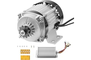 VEVOR Kit Motore Elettrico Brushless DC da 500 W Motore da 48 V a 2700 giri/min con Regolatore di Velocità Aggiornato, Funzionamento Silenzioso Affidabile per Go-Kart, Bici Elettriche, Moto, Scooter