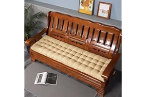 MONBAER Garden Bench Cushion Outdoor Indoor Thick Soft 2 3 Seater Seat Pad, Patio Furniture Kitchen or Dining Long Seat Replacement Cushion 100cm 120cm 150cm 160cm 170cm