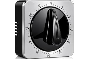Albayrak kökstimer, kockens matlagning timer klocka med högt larm, inga batterier krävs, 100% mekanisk - magnetisk baksida, u
