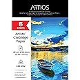 ARTIOS Mixed Media Cartridge Paper A2 240 GSM - 5 Drawing Sheets for Artists, Ideal for Charcoal, Graphite, Acrylic, Watercolor, Gouache, Ink, & Other Mixed Media