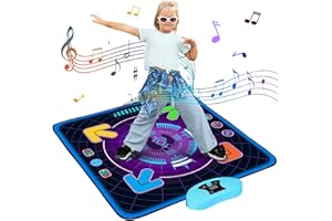 Eygood Dance Mat, Dance Mat for Girls with Aux Connection, 3 Game Modes, Adjustable Volume, Built-in Music, Boy and Girl's Toy/Gifts/Presents/Games for 4 5 6 7 8 9 10+ Years Old
