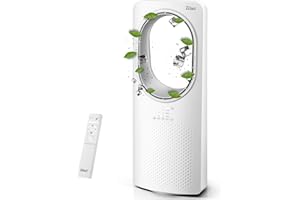 Zilan Turmventilator mit Fernbedienung Aircooler Luftkühler Design Standventilator energiesparend leise oszillierend Bodenventilator Säulenventilator mit Kühlung Tower Fan Mobile Klimaanlage