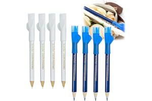 OKMINI 8PCS Sewing Pencil for Fabric,Fabric Markers for Sewing,Chalk Pencil for Quilting,Water Solubility Tailors Chalk Penc/il,Portable Fa/bric Chal/k Penc/il with Brush,Water Soluble Tracing Tools