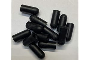 dexierp Protection Force M4.5 Protecteurs de filetage de vis et couvercle d'extrémité de tube de poteau de tuyau de 3/16 "4,5 mm OD (paquet de 50) Élastique Noir